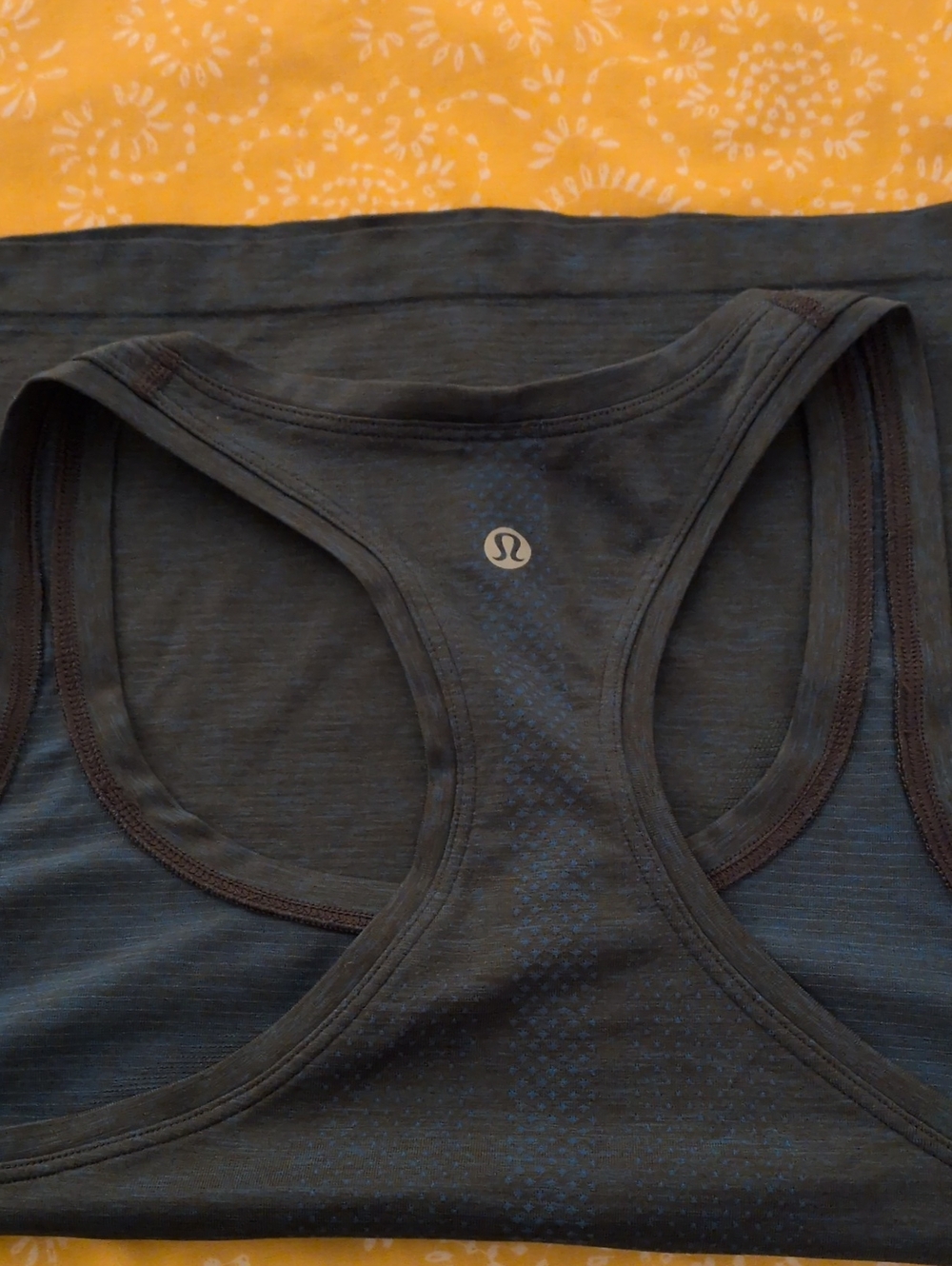 lululemon athletica Women's Racerback Tank Top - Dark Blue Heather (Size 10-12)